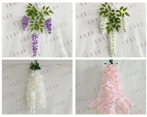 Mistä ostaa keinotekoista wisteriaa (halvat, irtotavarat ja häät sisustusvaihtoehdot)
