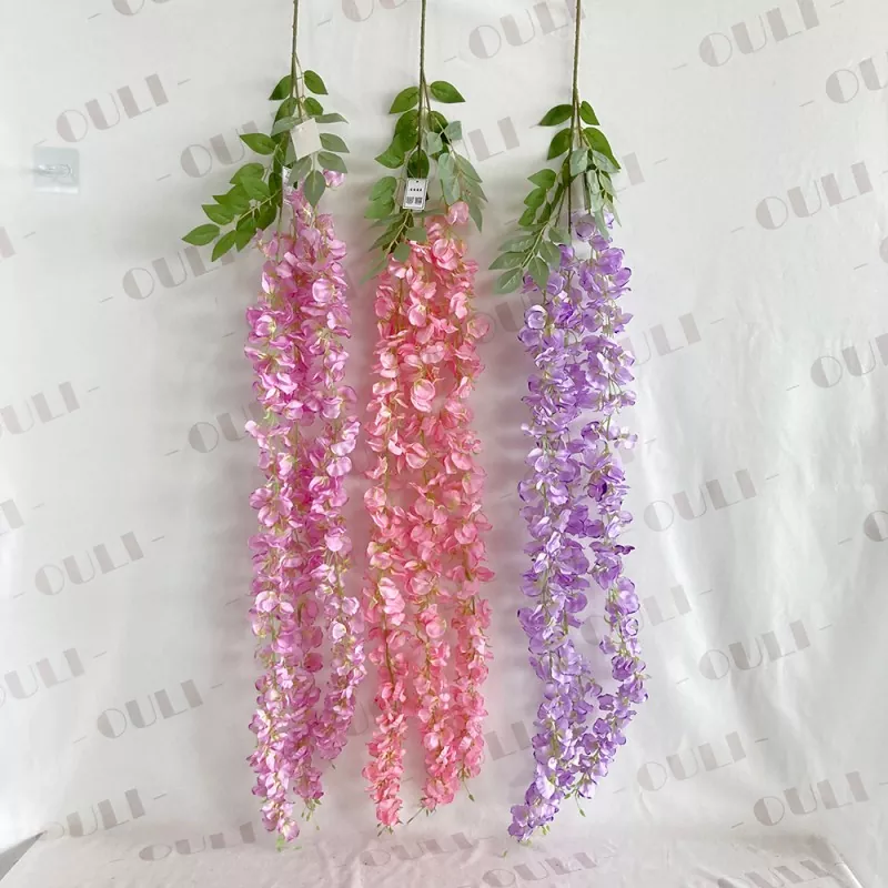 3 haarukkaa keinotekoisia wisteria -kukkia