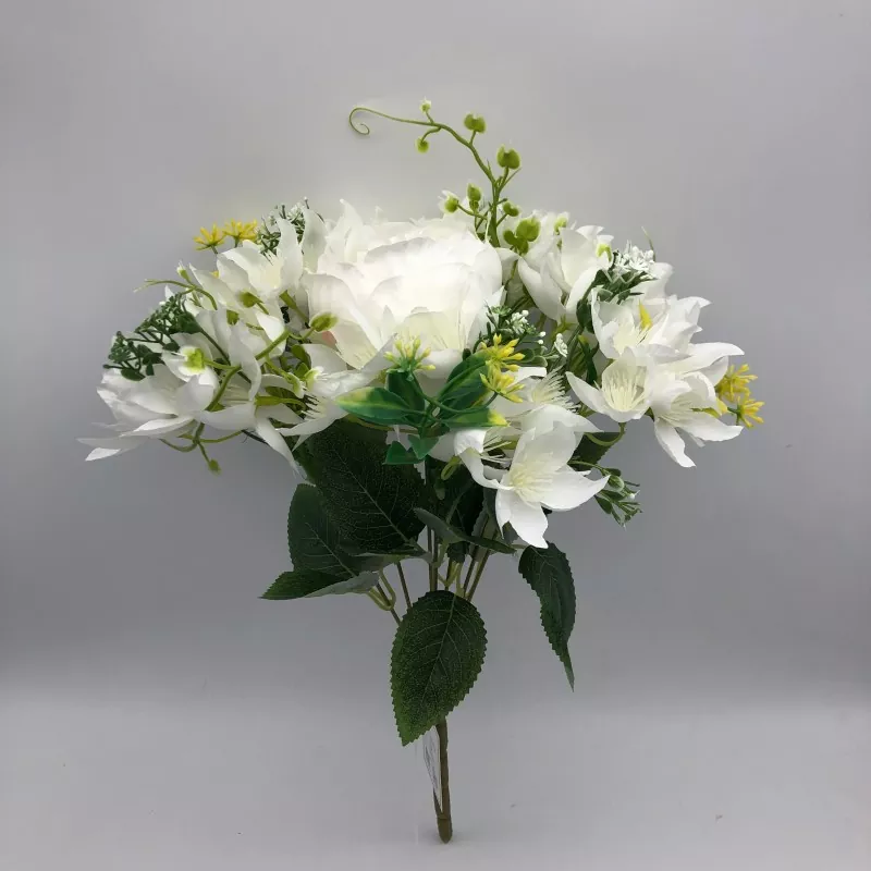 Flowers Bouquet Faux Piony kanssa lilja
