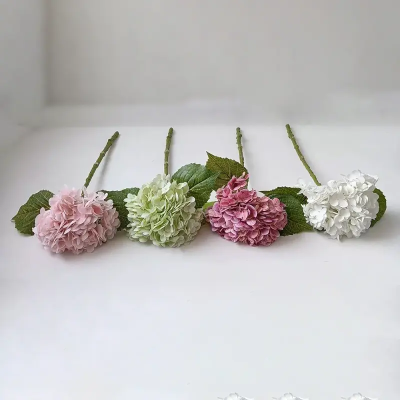 Yksi varsi todellinen kosketus keinotekoiset hydrangeas